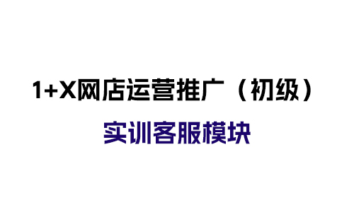 [转载]1+X职业技能等级证书-网店运营推广（初级）实训客服模块-晚染'blog